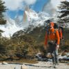 Man Hiking in Mountains